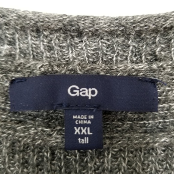GAP Men's Gray Cotton Wool Blend Knit Sweater - Picture 6 of 7